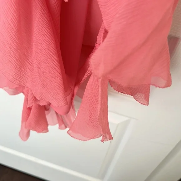 PRÉCIS Petite 100% silk summer dress in dusky pink. - Picture 7 of 10